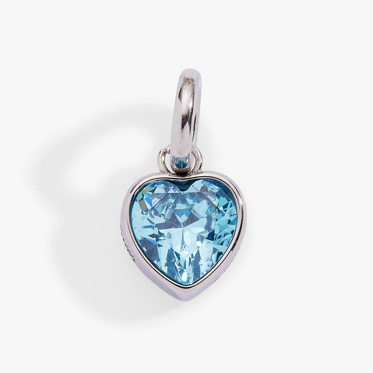 March 'Faith' Heart Birthstone Charm