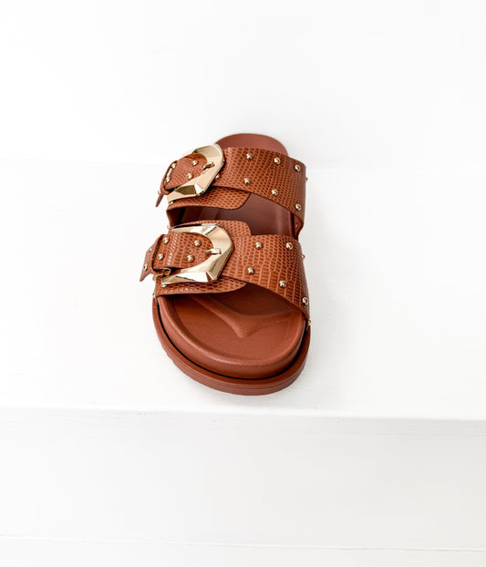 Marigold Sandal in Cognac