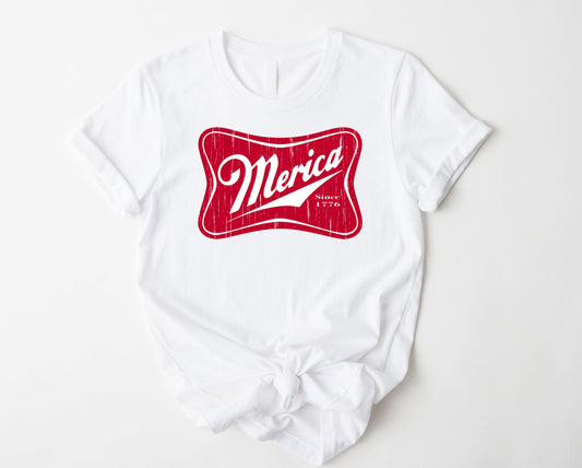 Merica Beer Graphic Tee