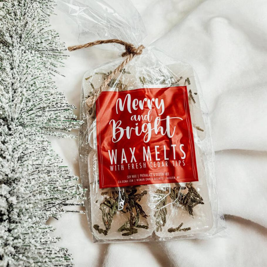 Christmas Tree XL Wax Melts 4 Cubes Fresh Cedar Pine Sweet Holiday Scent
