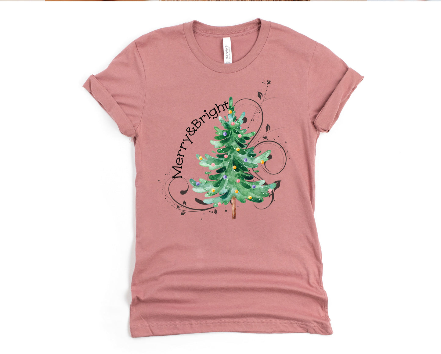 Merry & Bright Tree Graphic Tee