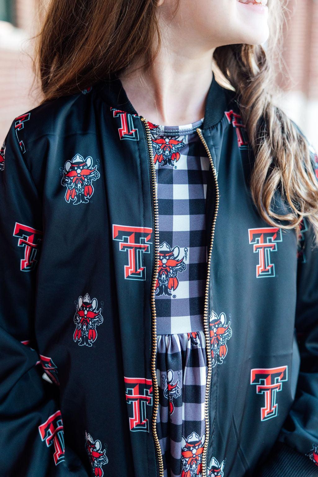 Texas Tech Black Red Raider Satin Jacket
