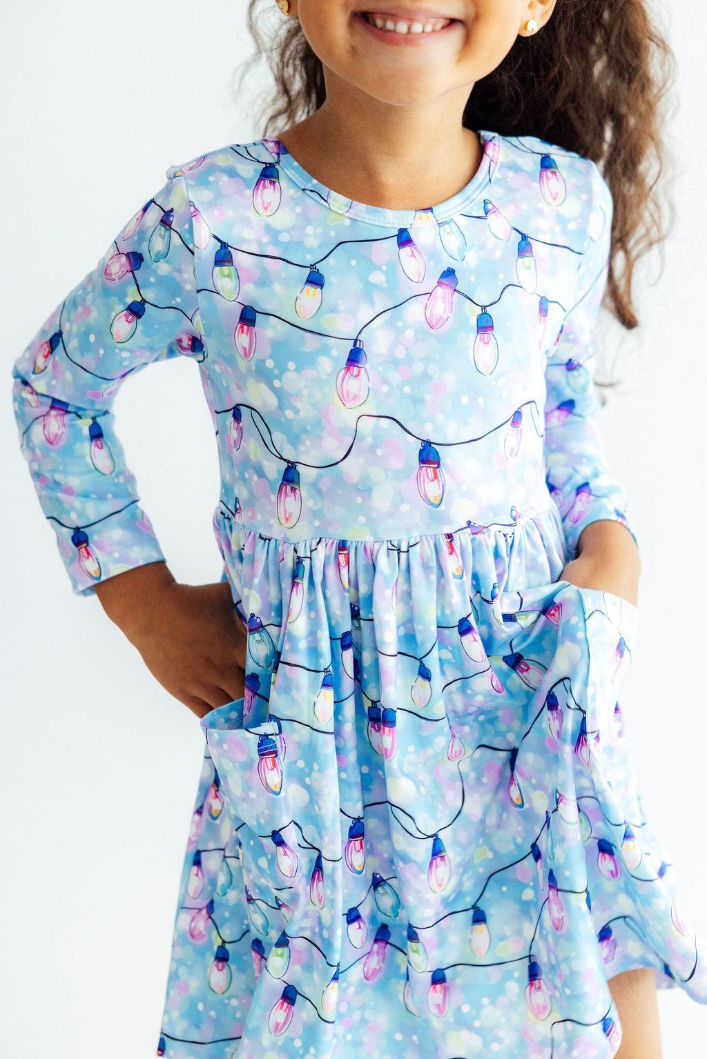 Twinkle Glow L/S Pocket Twirl Dress