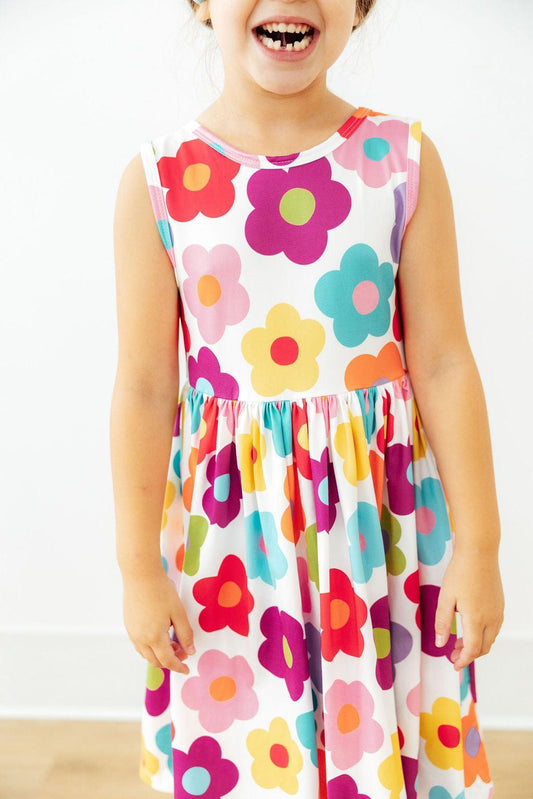 Cheerful Blooms Tank Twirl Dress