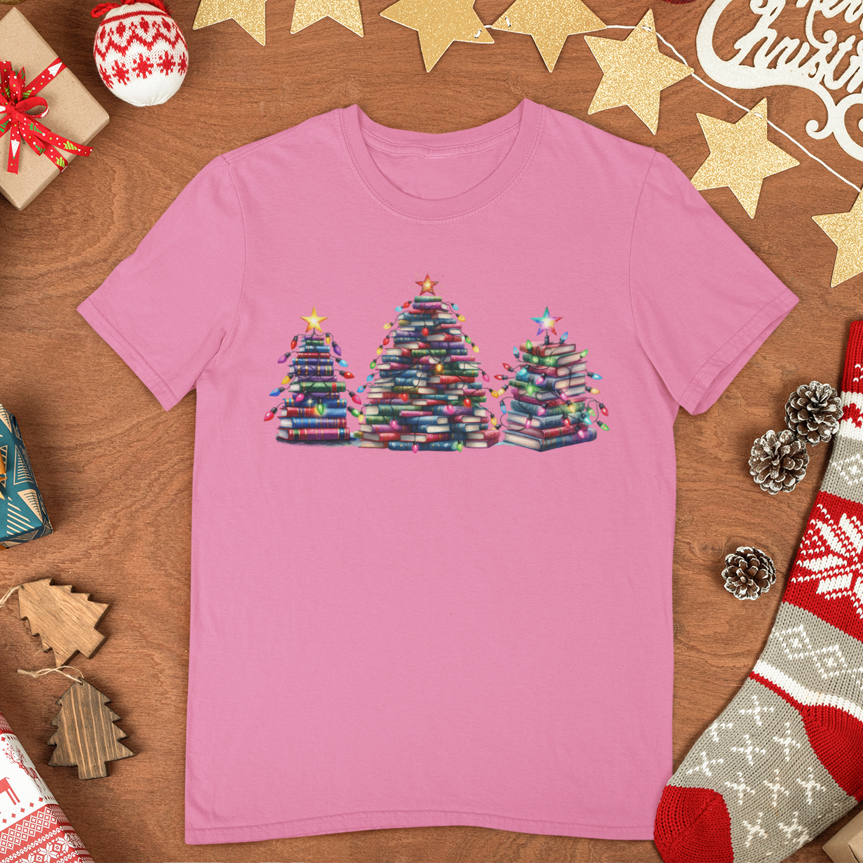 Booked for Christmas Graphic Tee