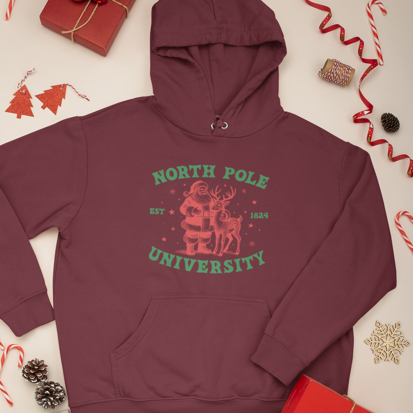North Pole University Graphic Hoodie