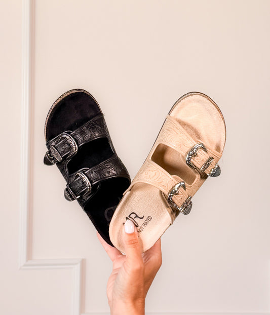Morgana Western Sandal in Cream