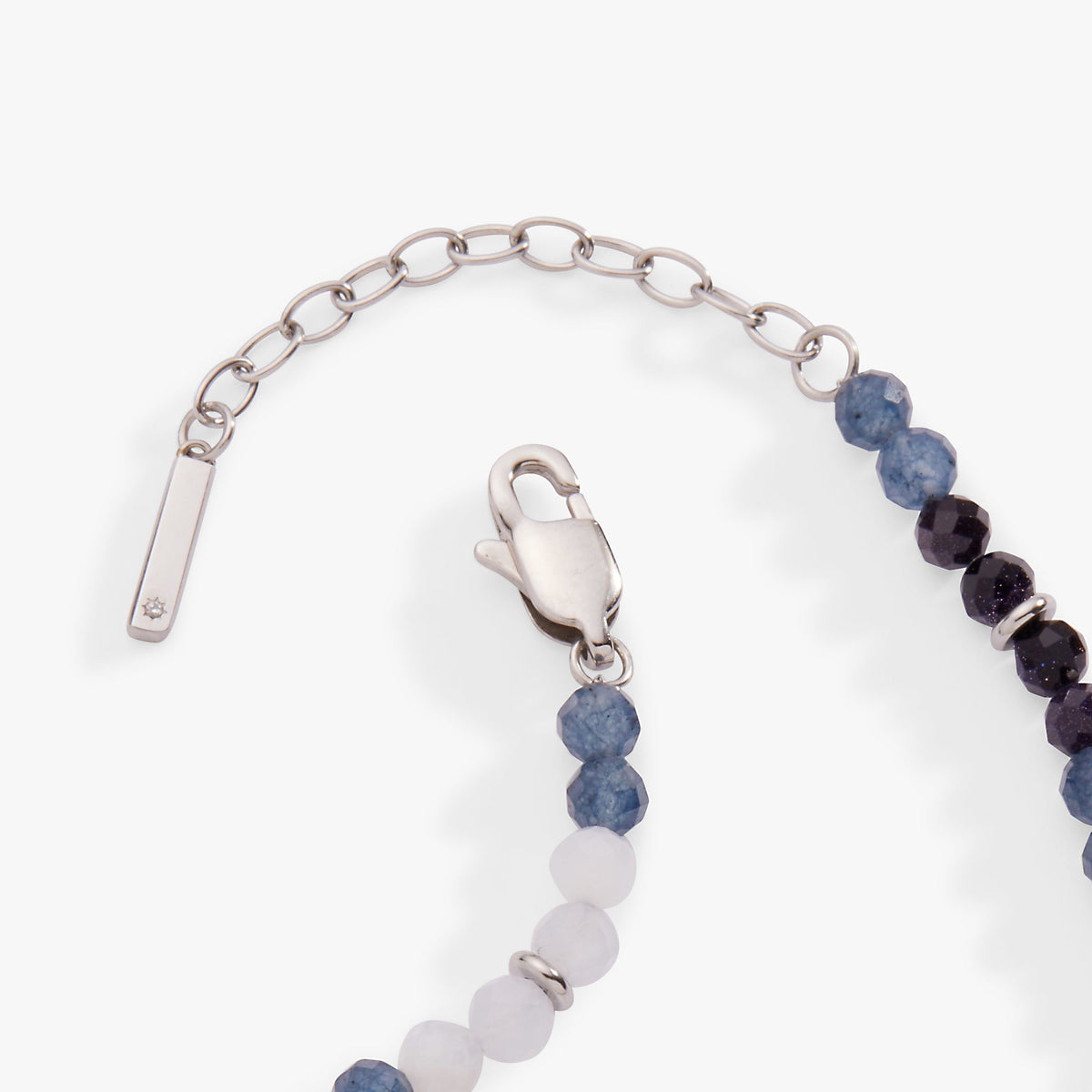 Blue Ombre Semi-Precious Beaded Anklet