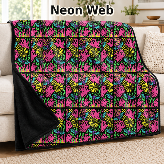 Neon Web-Soft Throw Blanket 14 Run- (PREORDER CLOSES 9/28, ETA DECEMBER)