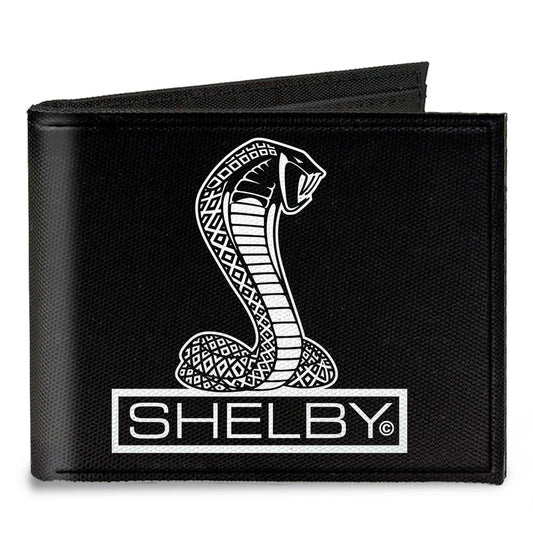 Canvas Bi-Fold Wallet - SHELBY Tiffany Box Black White