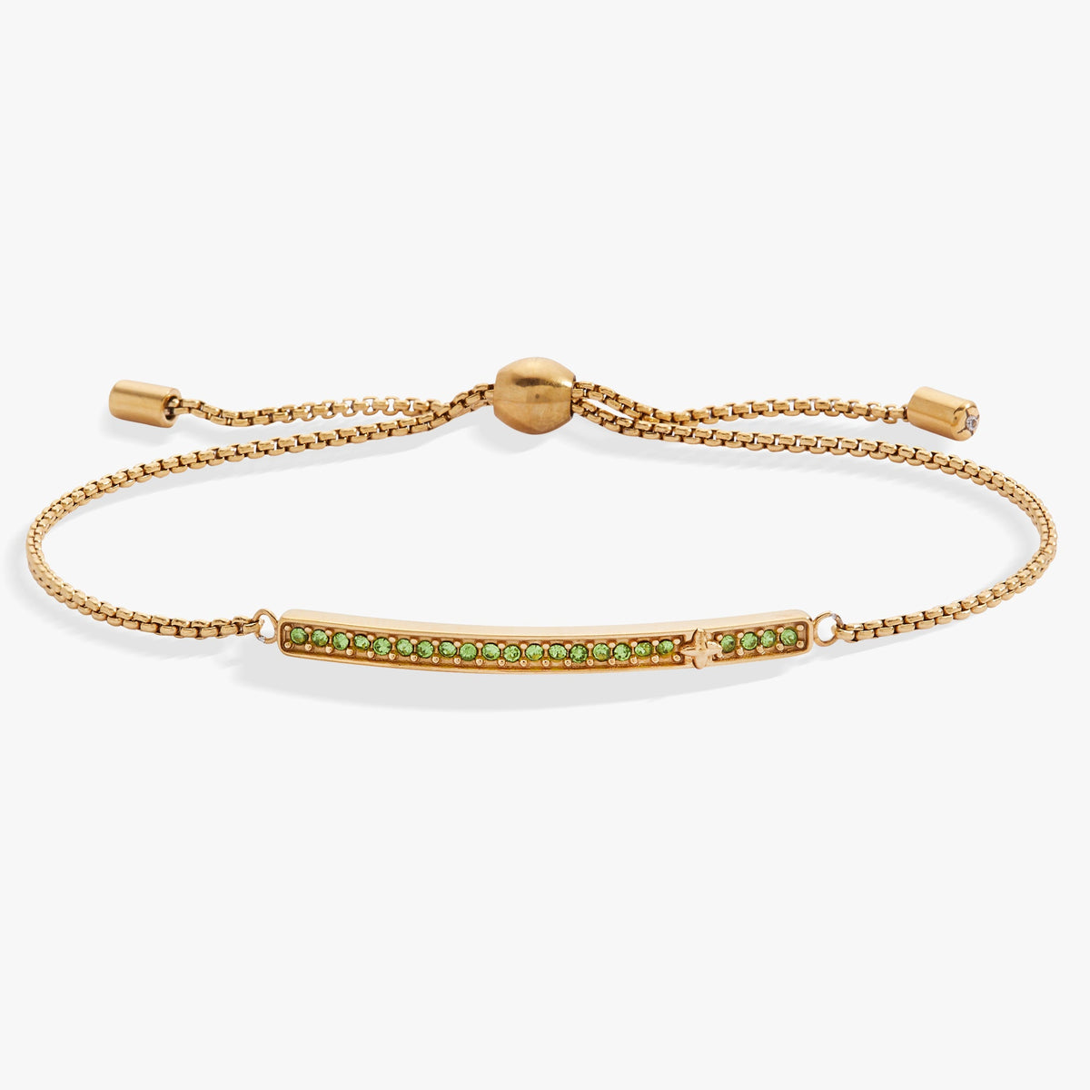 August Everyday Birthstone Pave Bolo Bracelet
