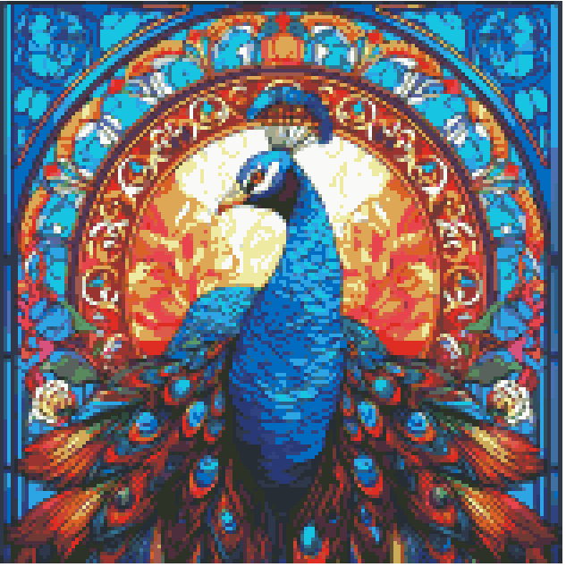 Peacock Stain Glass