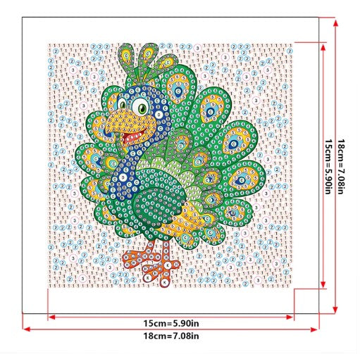 Snack Size  Peacock - Diamond Art kit