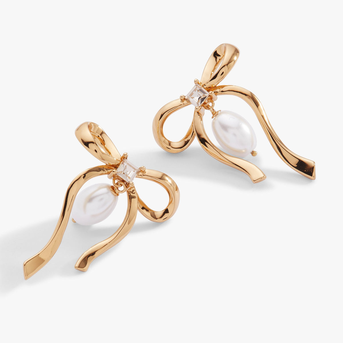 Bow Pearl Coquette Statement Drop Earring
