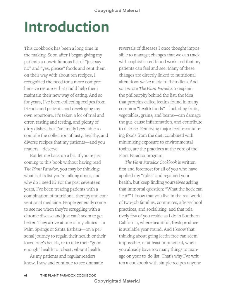 The Plant Paradox Cookbook: 100 Delicious Recipes to Help You Lose Weight, Heal Your Gut, and Live Lectin-Free (Spiral Bound)