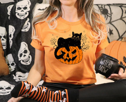 Pumpkin Cat Graphic Tee