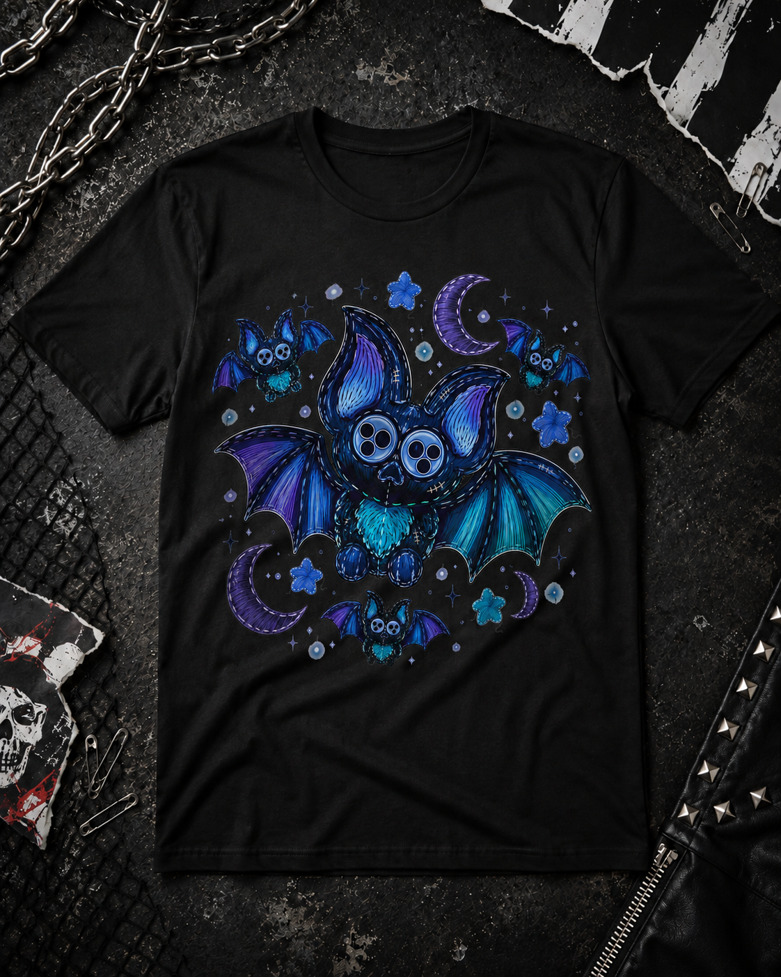 KEEP IT WEIRD-BUTTON BAT TEE
