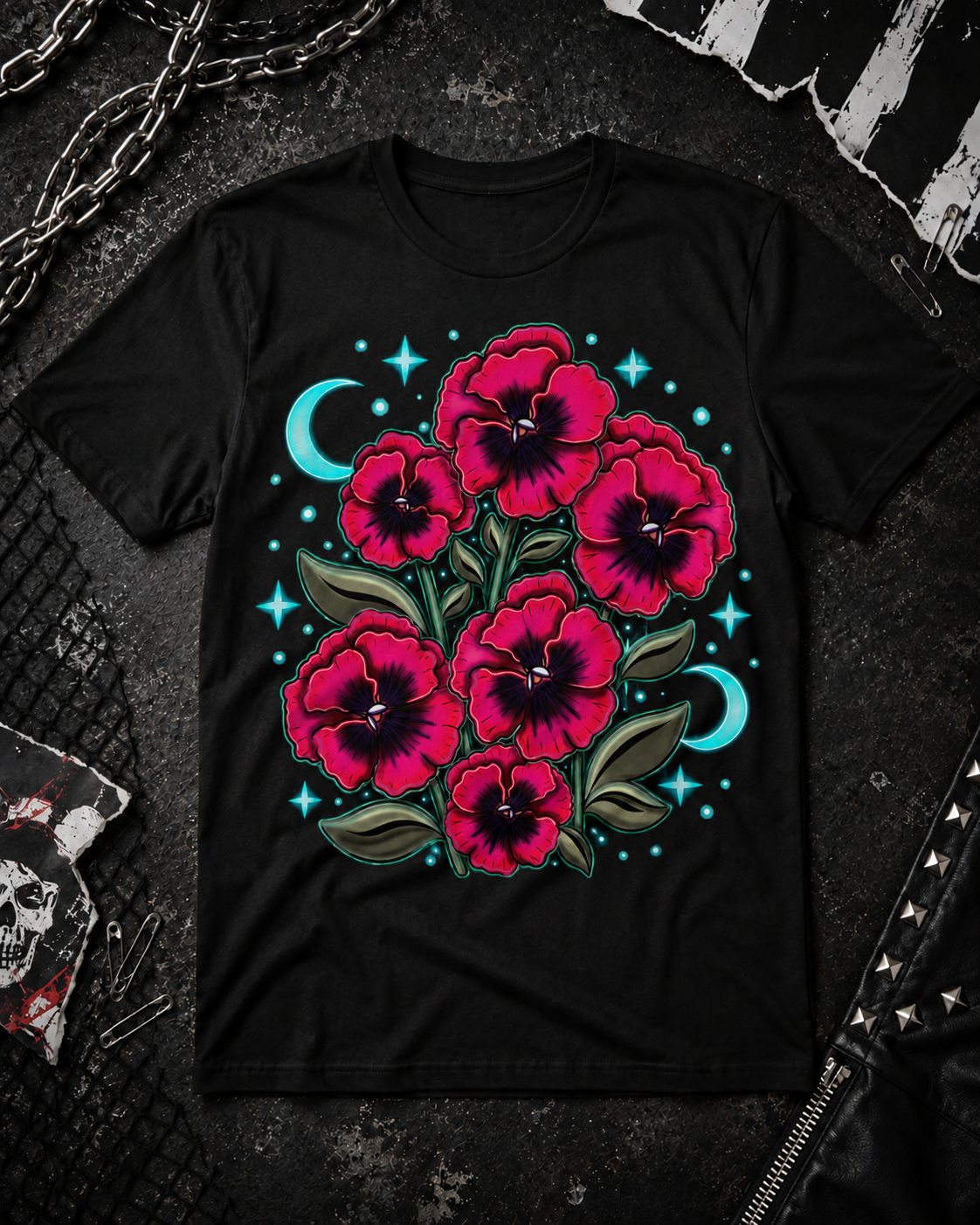 KEEP IT WEIRD-PANSIE MOON TEE