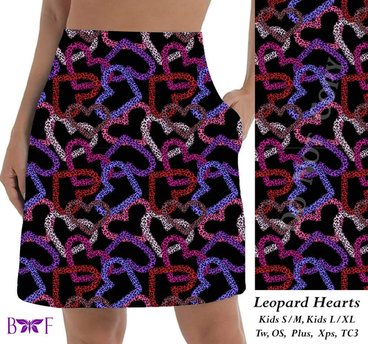 Leopard Heart Skort