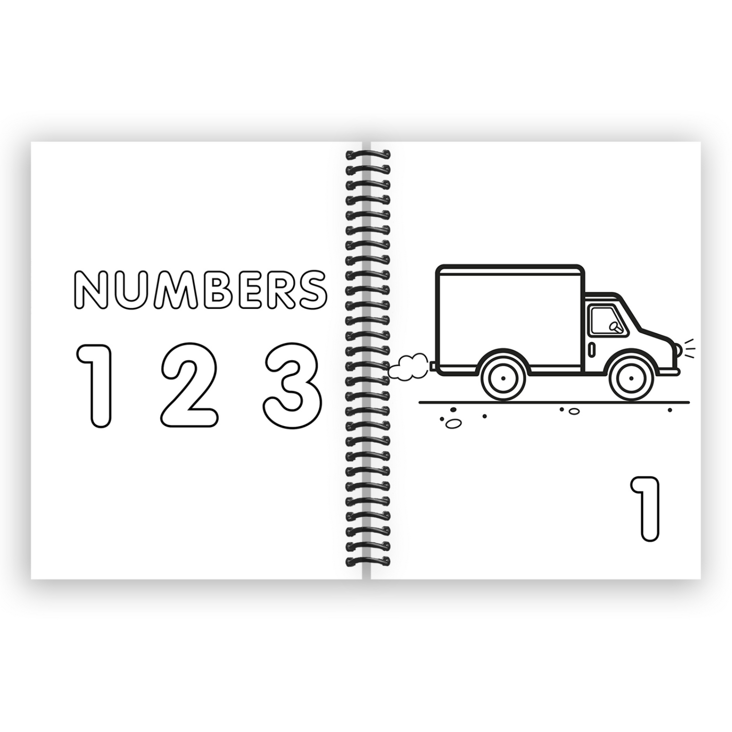 My First Toddler Coloring Book: Fun with Numbers, Letters, Shapes, Colors, and Animals! (Kids coloring activity books) (Spiral Bound)