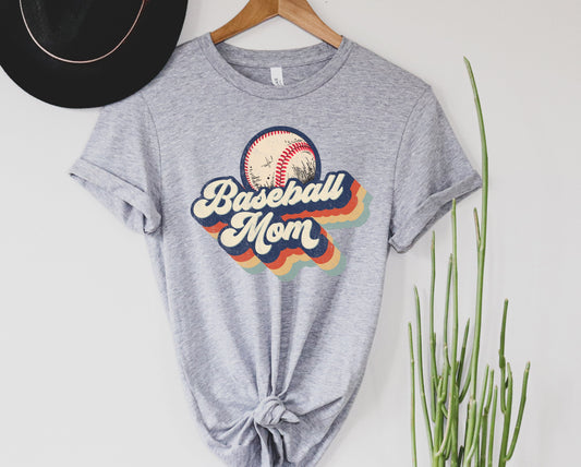 Retro Baseball mom Graphic Tee