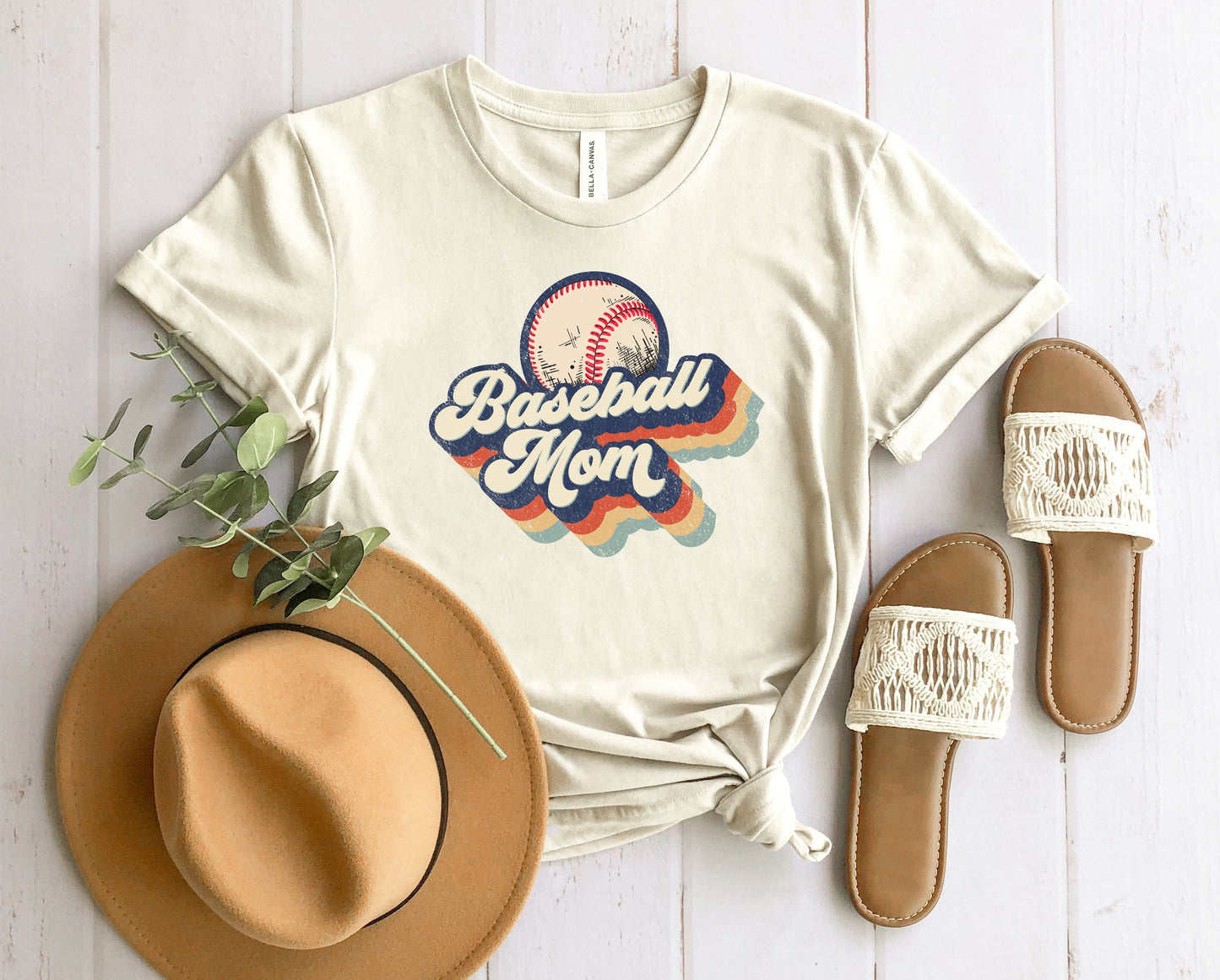 Retro Baseball mom Graphic Tee