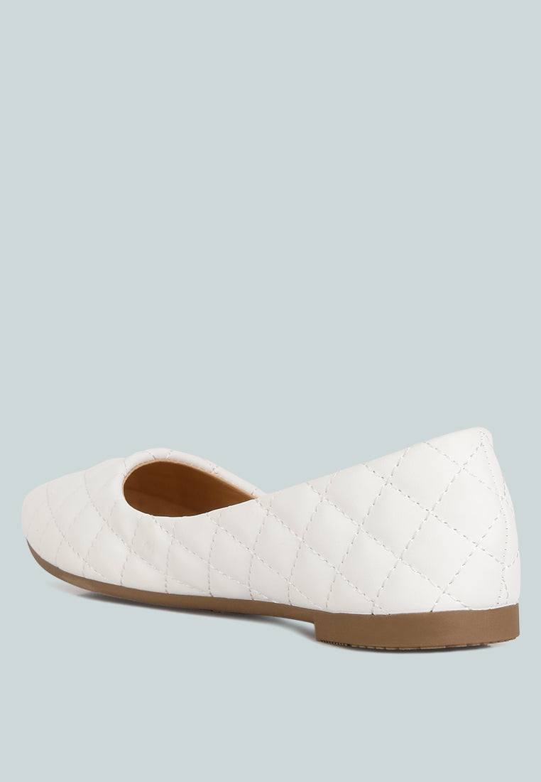 Rikhani Quilted Detail Ballet Flats