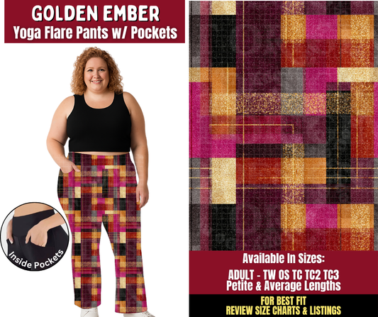 Preorder! Closes 9/28. ETA Dec. Golden Ember Yoga Flare Pants