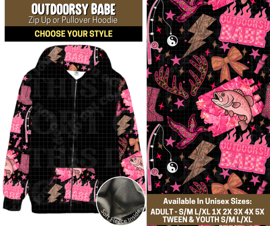 Preorder! Closes 9/12. ETA Dec. Outdoorsy Babe Zip-Up or Pullover Hoodie