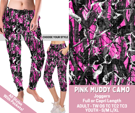 Preorder! Closes 2/23. ETA May. Pink Muddy Camo Combo Jogger Lengths