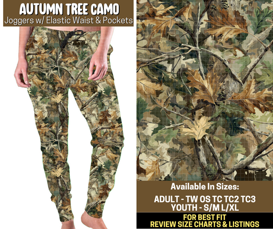 Preorder! Closes 9/12. ETA Dec. Autumn Tree Camo Joggers