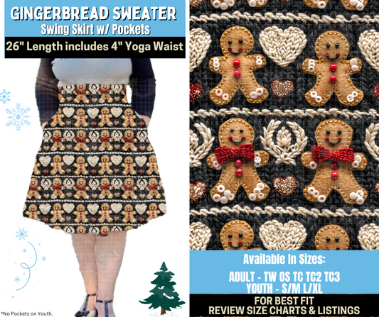 Preorder! Closes 8/28. ETA Nov. Gingerbread Sweater Swing Skirt