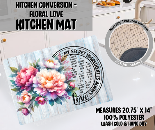 Preorder! Closes 9/10. ETA Dec. Kitchen Conversion- Floral Love Kitchen Mat