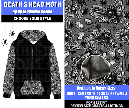 Preorder! Closes 1/26. ETA April. Death's Head Mouth Zip-Up or Pullover Hoodie