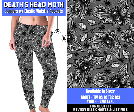 Preorder! Closes 1/26. ETA April. Death's Head Moth Joggers