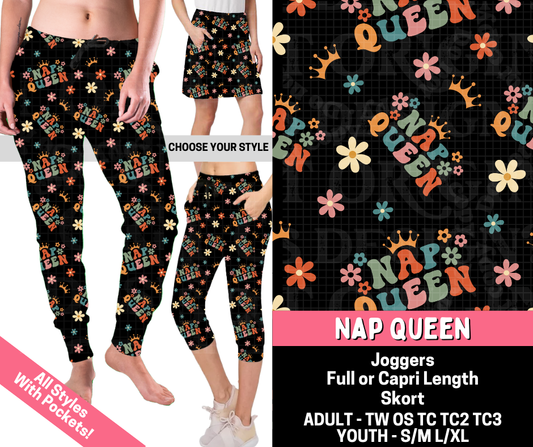 Preorder! Closes 5/28. ETA Aug. Nap Queen Combo Jogger Lengths & Skort
