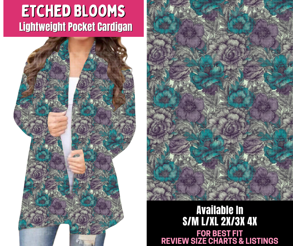 Preorder! Closes 1/1. ETA March. Etched Blooms Pocket Cardigan