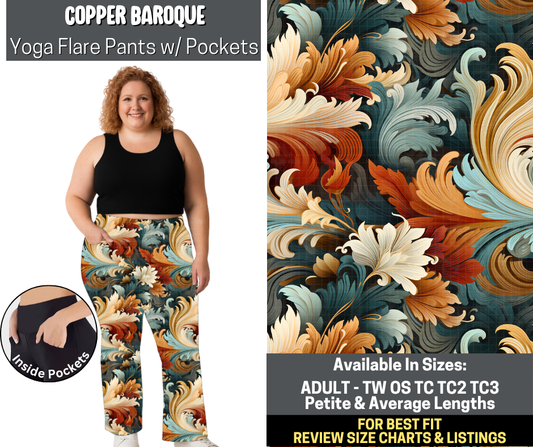 Preorder! Closes 5/19. ETA Aug. Copper Baroque Yoga Flare Pants