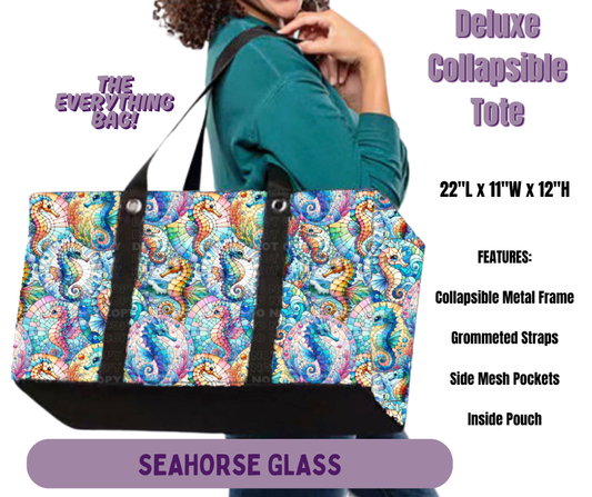 Preorder! Closes 5/14. ETA Aug. Seahorse Glass Collapsible Tote