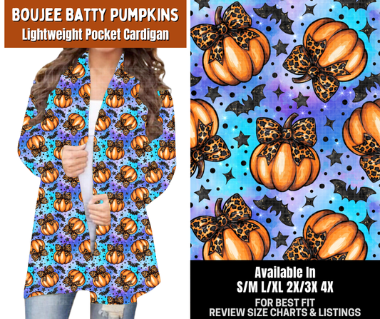 Preorder! Closes 7/13. ETA Oct. Boujee Batty Pumpkins Pocket Cardigan