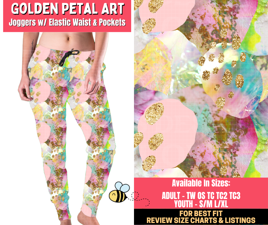 Preorder! Closes 1/28. ETA April. Golden Petal Art Joggers