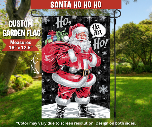 Preorder! Closes 9/22. ETA Dec. Santa Ho Ho Ho Garden Flag