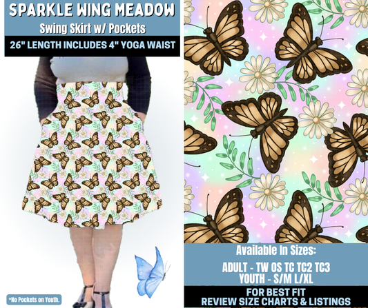 Preorder! Closes 1/15. ETA April. Sparkle Wing Meadow Swing Skirt