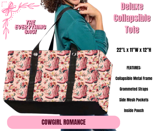 Preorder! Closes 11/27. ETA Feb. Cowgirl Romance Collapsible Tote