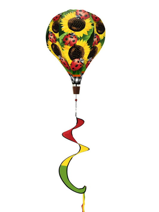 Sunflower and ladybug balloon windsock (PREORDER CLOSES 4/13, ETA LATE MAY)