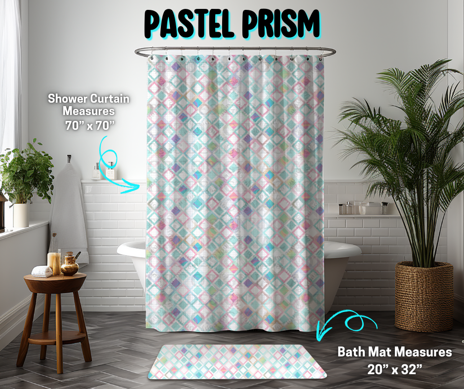 Preorder! Closes 3/26. ETA June. Pastel Prism Custom Shower Curtain and/or Bath Mat