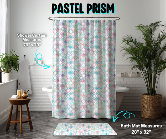 Preorder! Closes 3/26. ETA June. Pastel Prism Custom Shower Curtain and/or Bath Mat