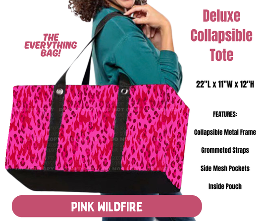 Preorder! Closes 10/8. ETA Jan. Pink Wildfire Collapsible Tote