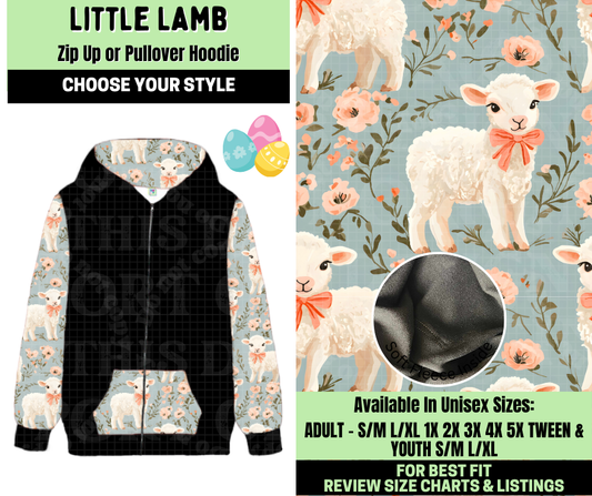 Preorder! Closes 1/19. ETA April. Little Lamb Zip-Up or Pullover Hoodie