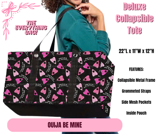 Preorder! Closes 11/27. ETA Feb. Ouija Be Mine Collapsible Tote